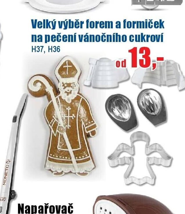 Velký výběr forem a formiček na pečení vánočního cukroví