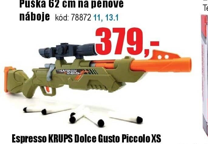 Puška 62 cm na pěnové náboje