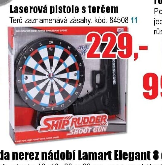 Laserová pistole s terčem