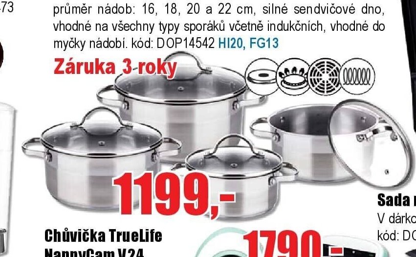 Sada nerez nádobí Lamart Elegant 8 dílů