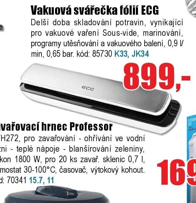 Vakuová svářečka fólií ECG