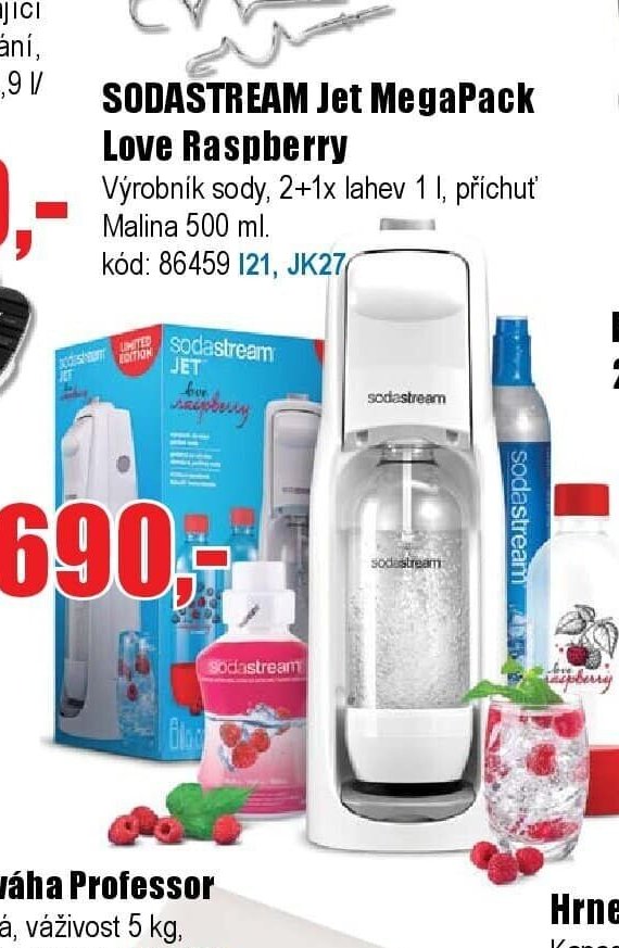 SODASTREAM Jet MegaPack Love Raspberry