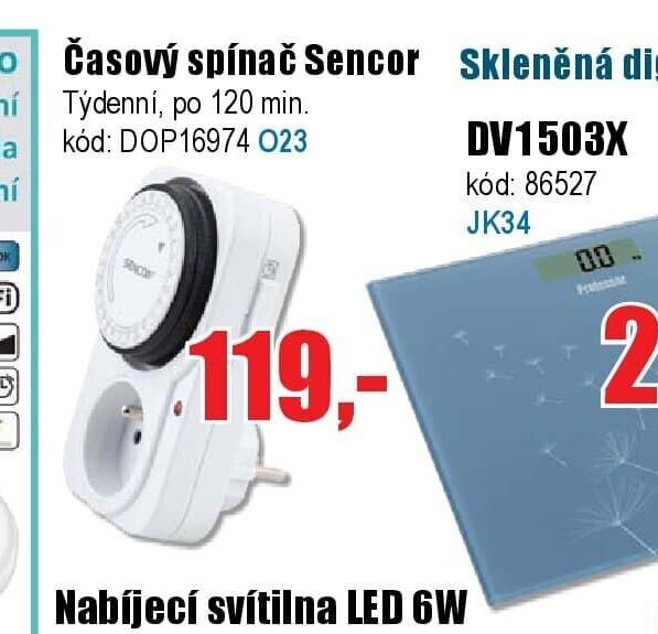 Časový spínač Sencor