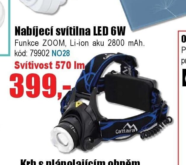 Nabíjecí svítilna LED 6W