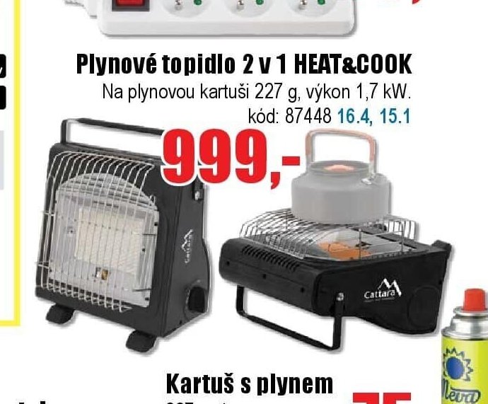 Plynové topidlo 2 v 1 HEAT&COOK