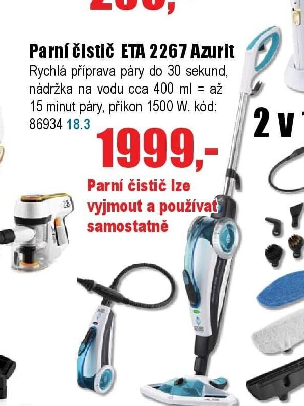 Parní čistič ETA 2267 Azurit