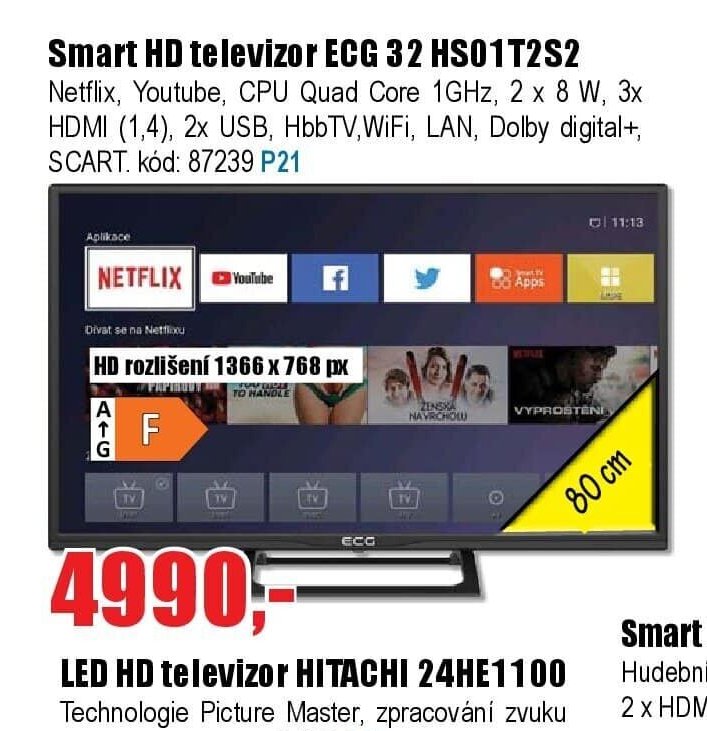 Smart HD televizor ECG 32 HS01T2S2