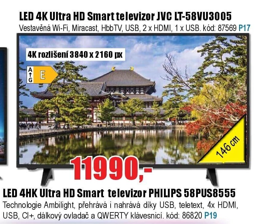 LED 4K Ultra HD Smart televizor JVC LT-58VU3005