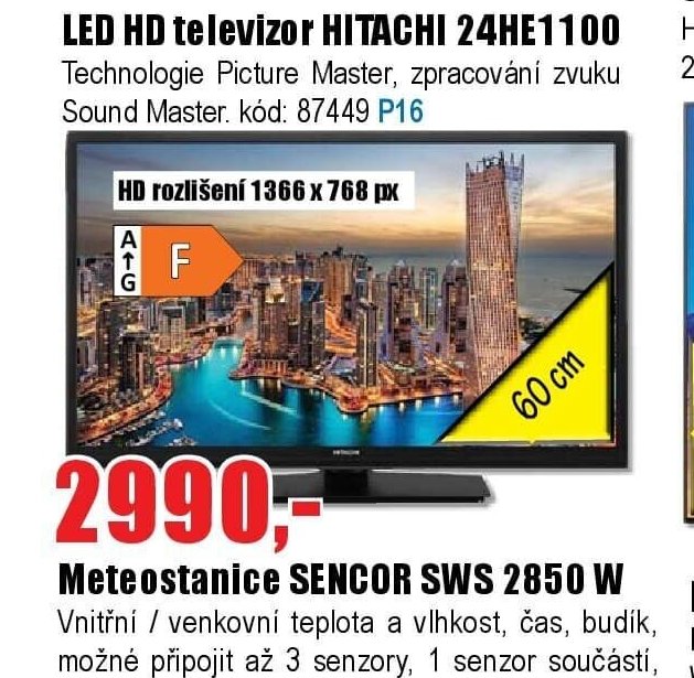 LED HD televizor HITACHI 24HE1100