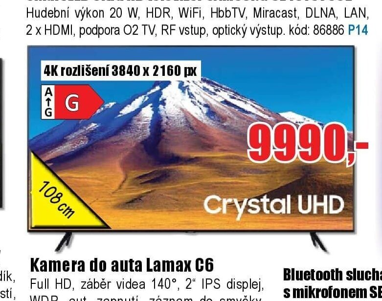 Smart LED Ultra HD televizor SAMSUNG UE43TU7092