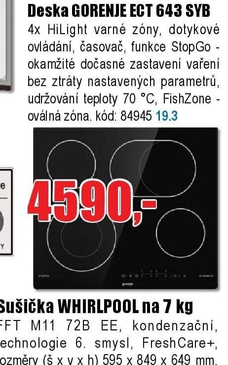 Deska GORENJE ECT 643 SYB