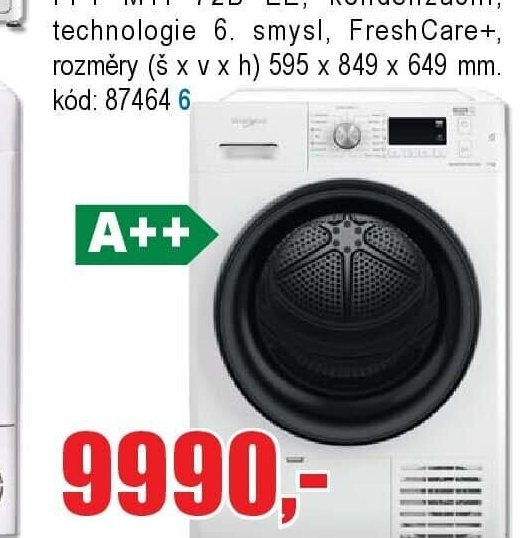 Sušička WHIRLPOOL na 7 kg FFT M11 72B EE