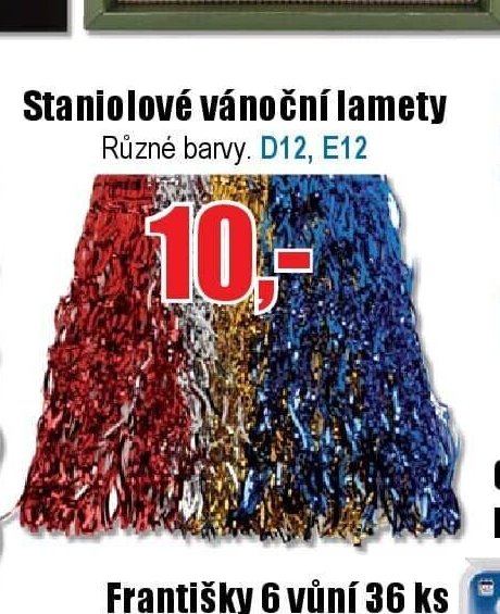 Staniolové vánoční lamety
