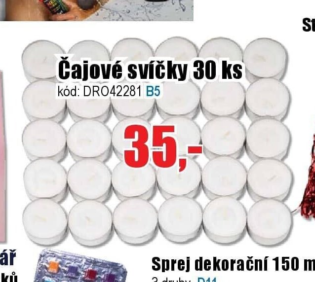Čajové svíčky 30 ks