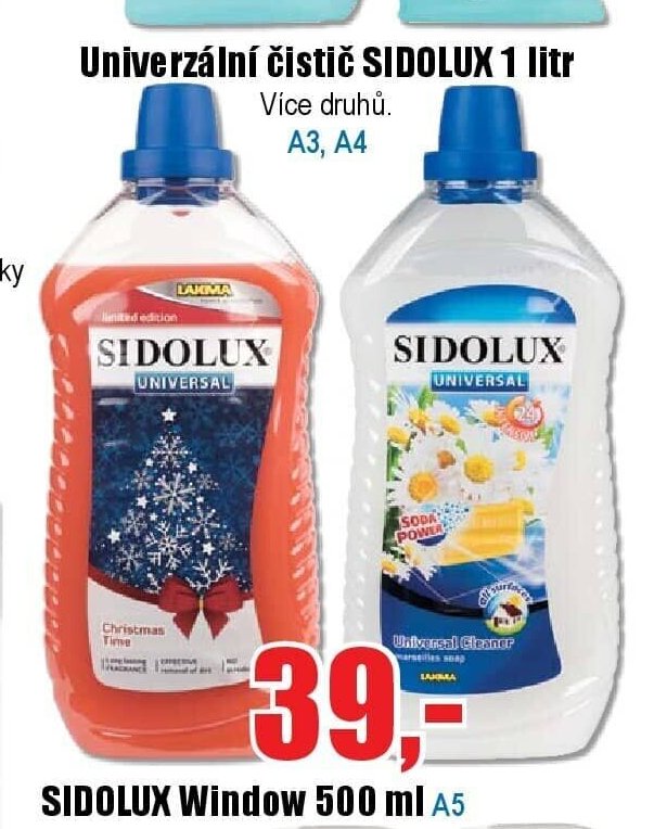Univerzální čistič SIDOLUX 1 litr