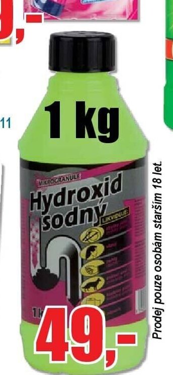 Louh sodný na odpady