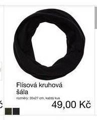 Flísová kruhová šála