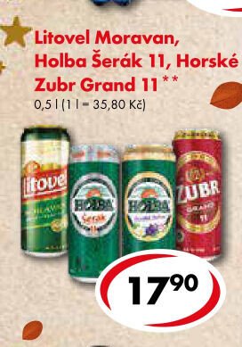 Litovel Moravan, Holba Šerák 11, Horské byliny, Zubr Grand 11