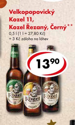 Velkopopovický Kozel 11, Kozel Řezaný, Černý