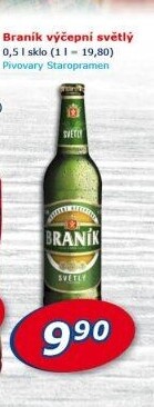 Pivo světlé výčepní 10° Braník