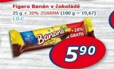 Tyčinka Banán v čokoládě Figaro