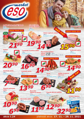 akční leták ESO MARKET 17.11.2021-28.11.2021