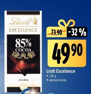 Čokoláda Excellence Lindt