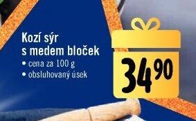 Kozí sýr s medem bloček