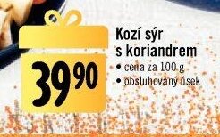 Kozí sýr s koriandrem