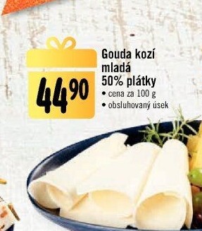 Sýr Gouda kozí mladá 50%