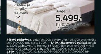 Péřová přikrývka 140x200 cm