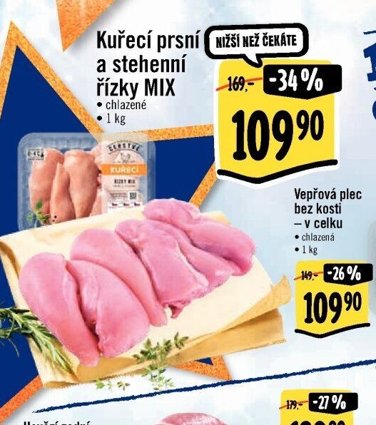 Kuřecí prsní a stehenní řízky MIX