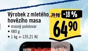 Výrobek z mletého hovězího masa