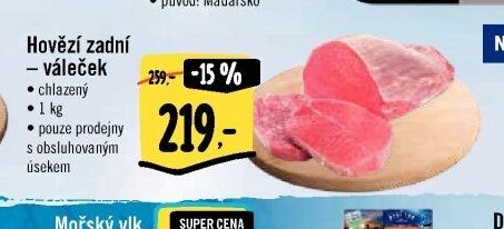 Hovězí zadní – váleček