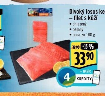 Divoký losos keta – filet s kůží