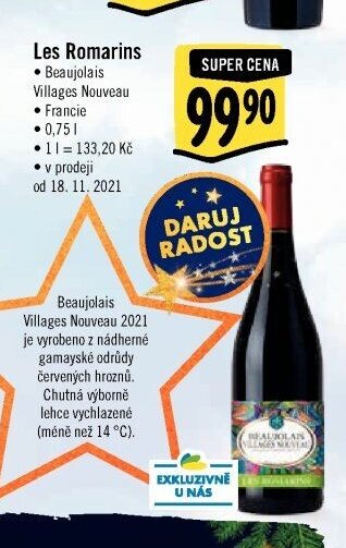 Les Romarins Beaujolais Villages Nouveau