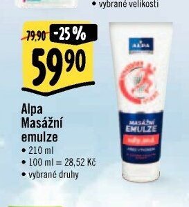 Alpa Masážní emulze