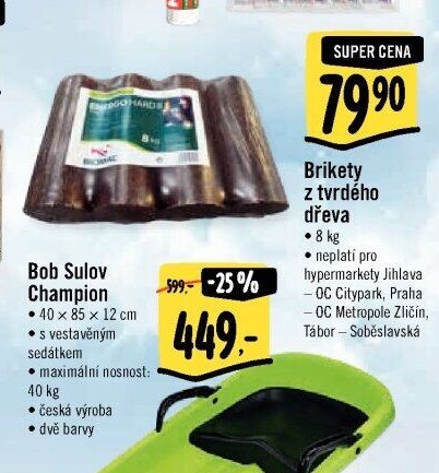 Brikety z tvrdého dřeva