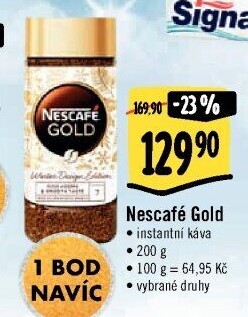 Instantní kávy Nescafé Gold