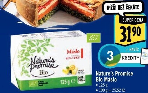 Máslo bio Nature'