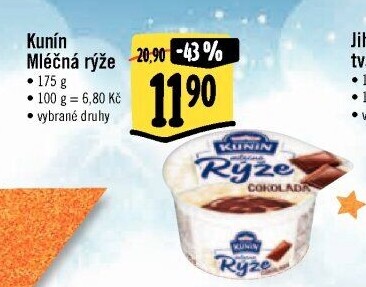 Mléčná rýže Kunín