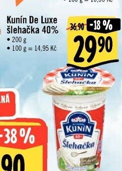 Šlehačka de luxe Kunín 40%