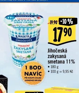 Jihočeská zakysaná smetana 11%