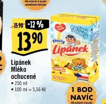 Lipánek Mléko ochucené