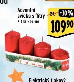 Adventní svíčka s flitry