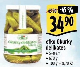 Okurky delikates Efko