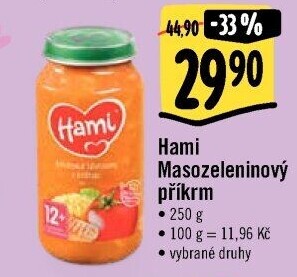 Příkrm masozeleninový Hami