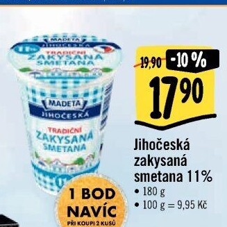 Smetana zakysaná JihočeskáMadeta 11%