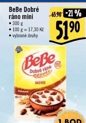 Sušenky BeBe Dobré ráno mini Opavia