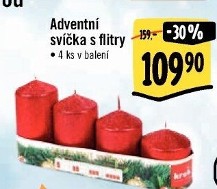 Svíčky adventní Krab